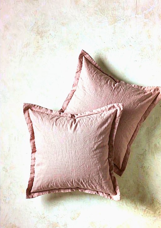 Linen Pillowcase Set of Two in Clay Rose